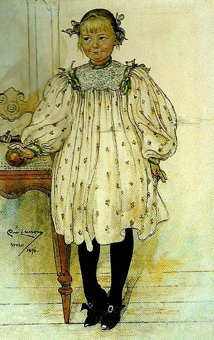 Carl Larsson portratt av martha winslow Norge oil painting art